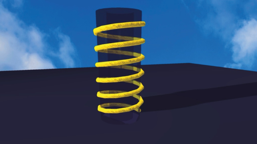 Detail of the Khafre Project’s proposed spiral pathways and shafts in a computer model